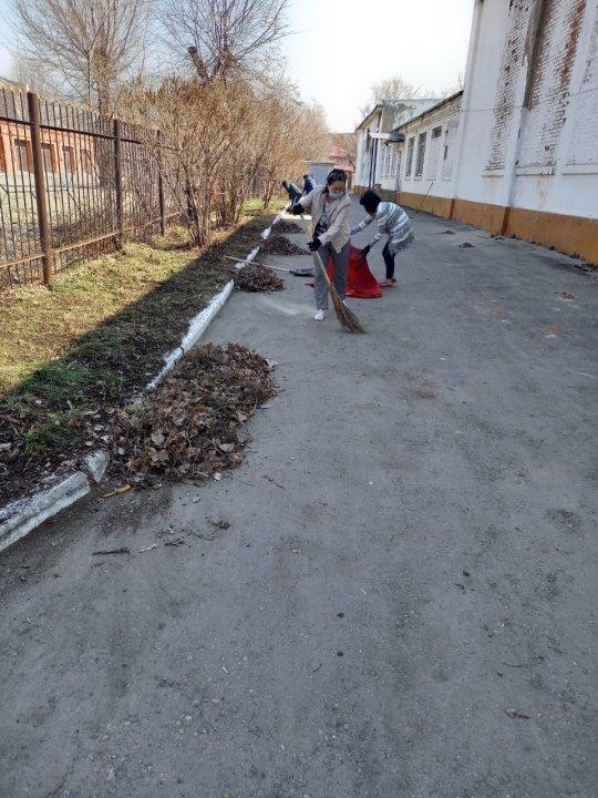 Мектеп ауласын тазалау